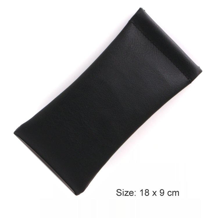 Black PU Leather Eyewear Case S-CS-PU-1BK