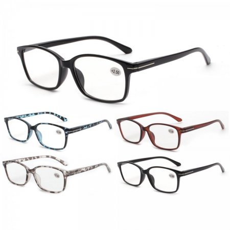 Spring Temple Plastic Unisex Reading Glasses 2 Style Asstd R9274/75